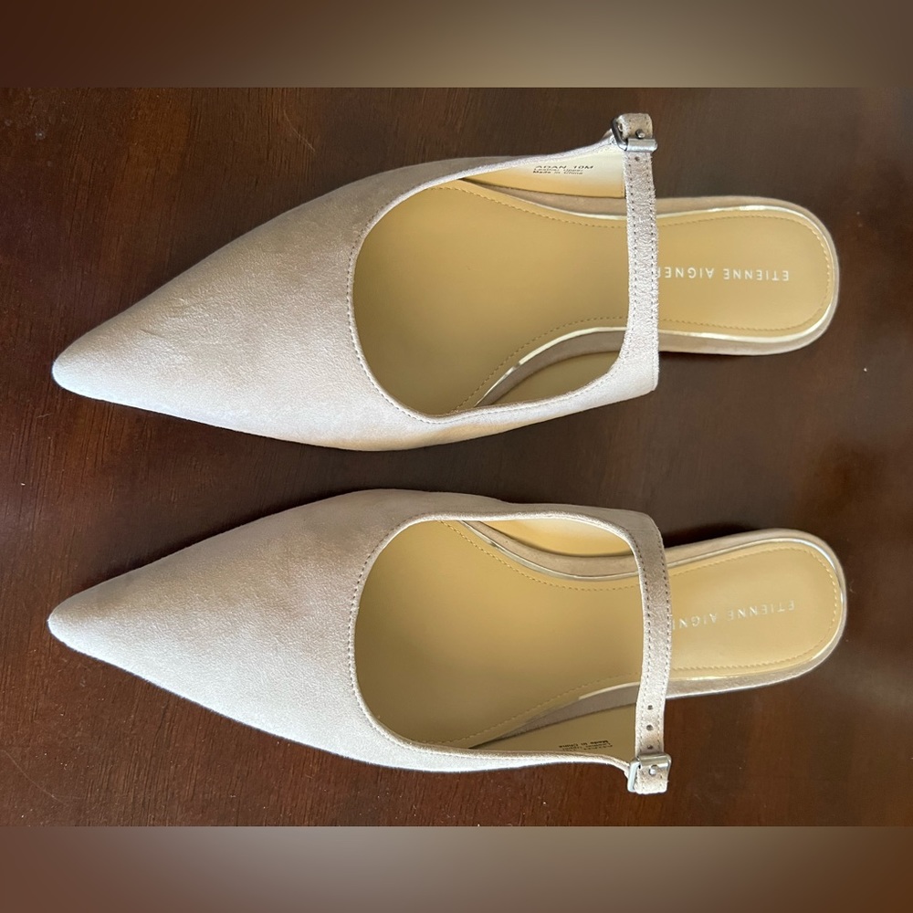 Etienne Aigner suede slides - NEW!